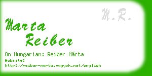 marta reiber business card