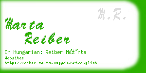 marta reiber business card